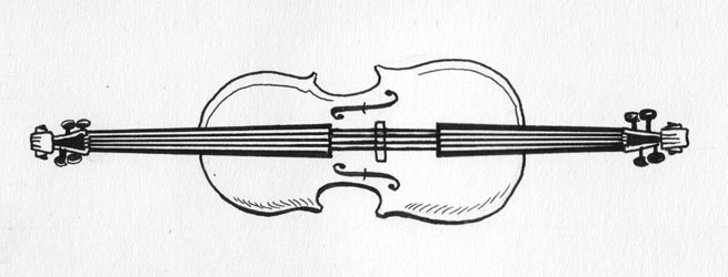 viool - tekening: Frits van der Waa